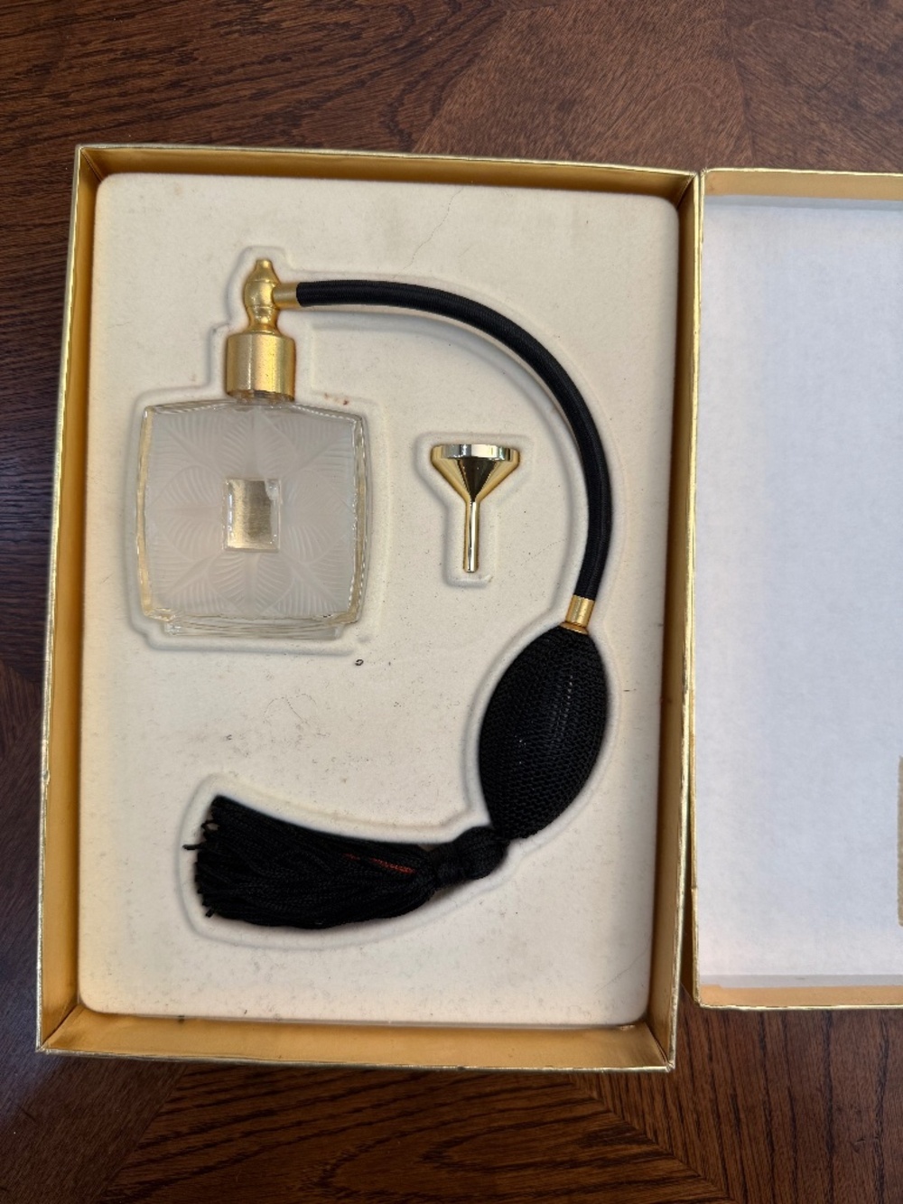 Perfume bottle, in box